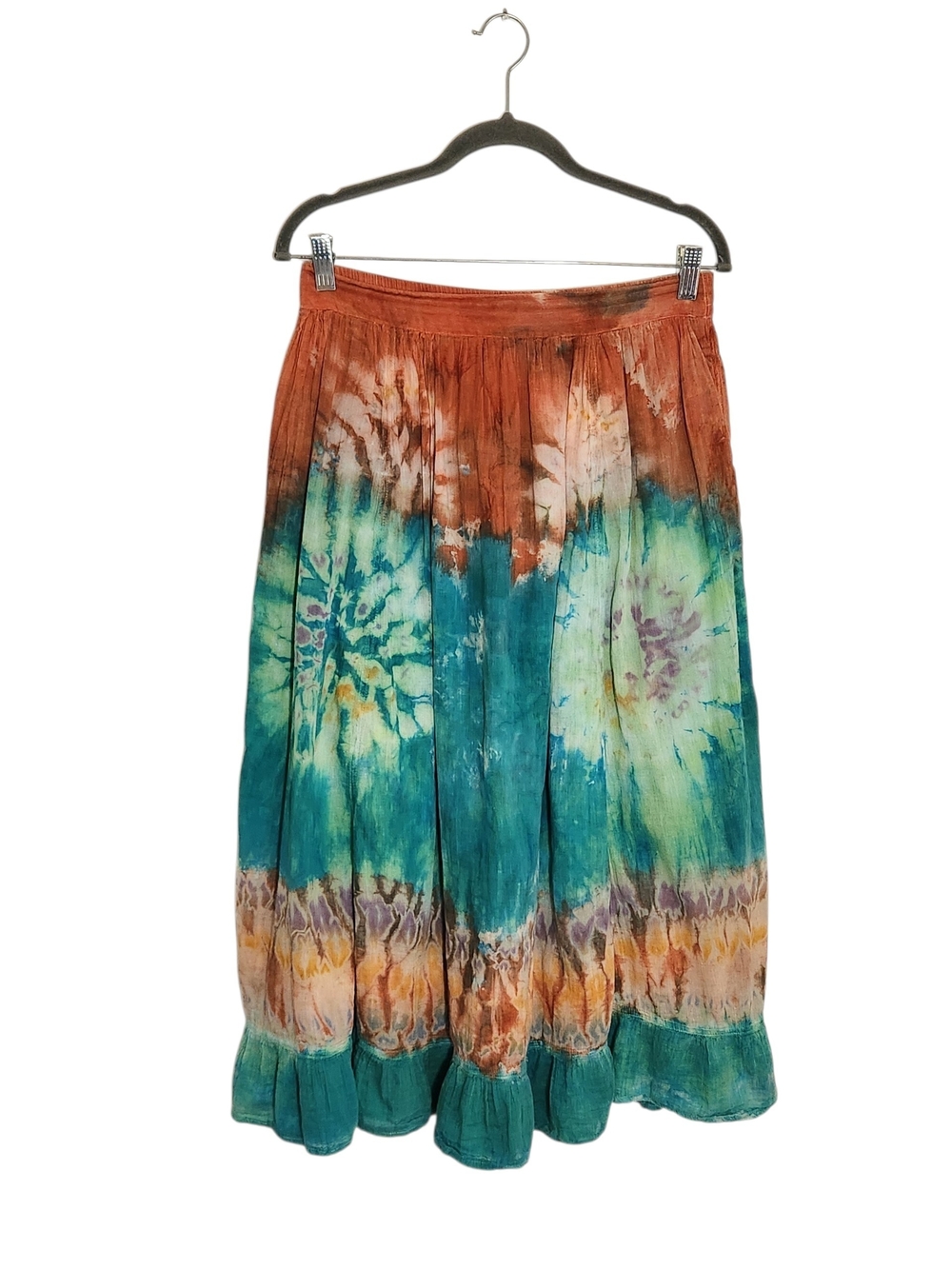 Studio West Multicolor Tie-Dye Boho Midi Skirt Size Medium